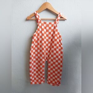 Darling Organic Cotton Checkerd Romper